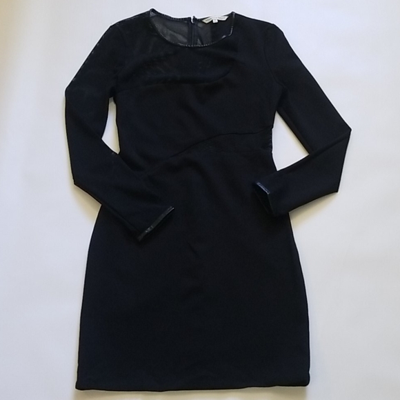 Rebecca Minkoff black mesh faux leather tr Dress - Picture 5 of 9